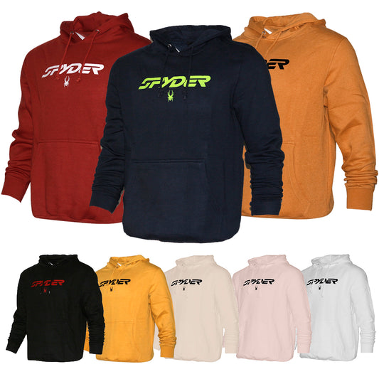 Spyder Men's Hoodie Signature Logo Drawstring Fleece Lined Hooded Sweatshirt