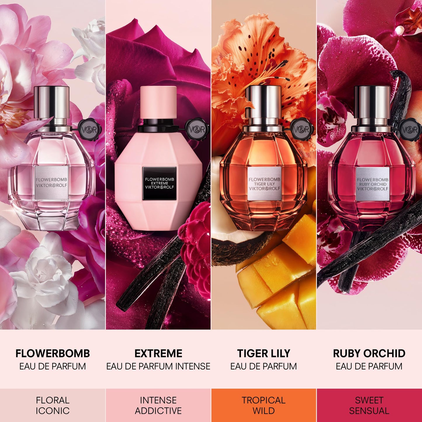 Viktor&Rolf - Flowerbomb Eau de Parfum - Women's Perfume - Floral & Woody - With Notes of Vanilla, Jasmine, & Rose - 0.68 Fl Oz