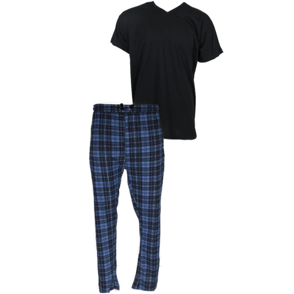 Dark Blue Plaid Black