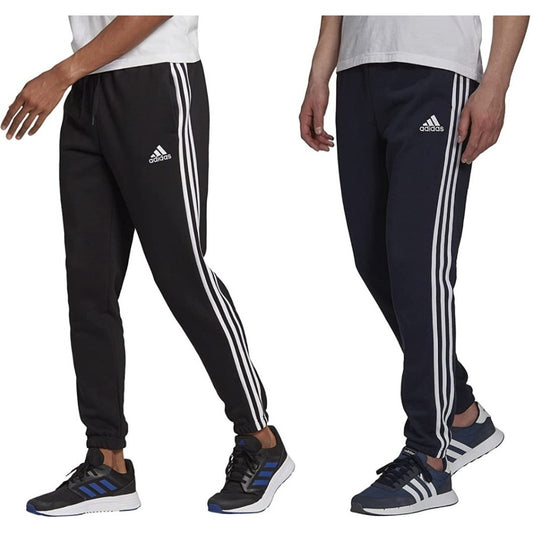 Adidas Men's Joggers Essentials French Terry Tapered Cuff 3-Stripes Gym Pants