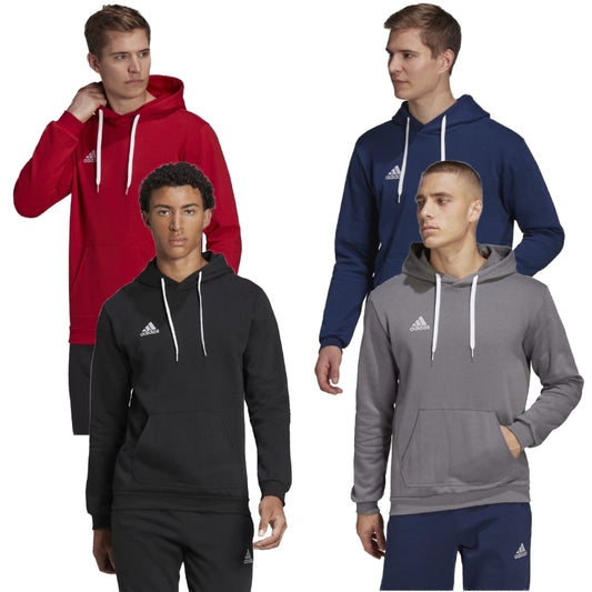 Adidas Men's Hoodie Entrada 22 Long Sleeve Casual Drawstring Pullover Sweatshirt
