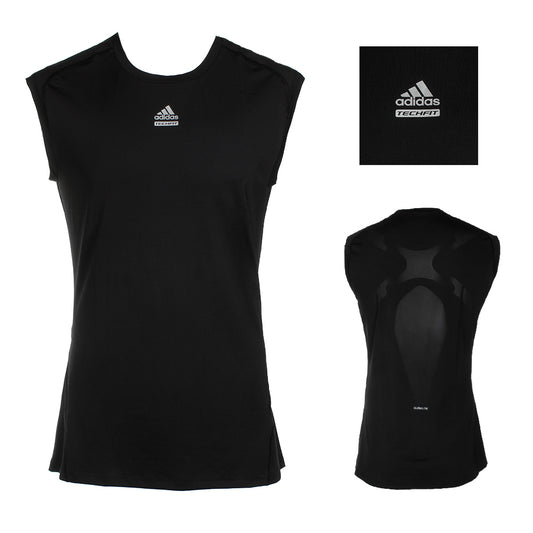 Adidas Men's Sleeveless Tech Fit Muscle Gym Running Tank Top