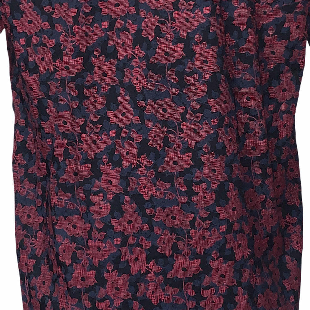 Navy Burgundy Flower