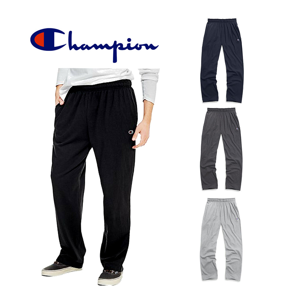 Champion Men's P7309 Open Bottom Light Weight Gym Athletic Jogger Sweatpants