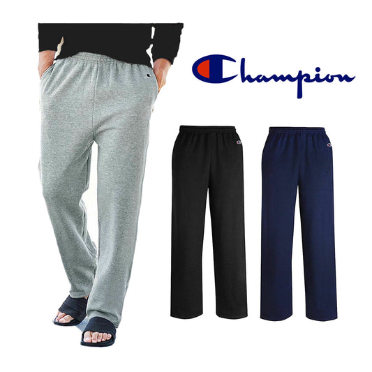 Champion Men's P800 Double Dry Fleece Open Bottom Gym Athletic Jogger Sweatpants