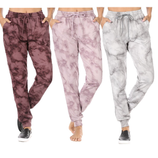 Women's Jogger Pants Fleece Lined High Waisted Tie Dye Drawstring Sweatpants