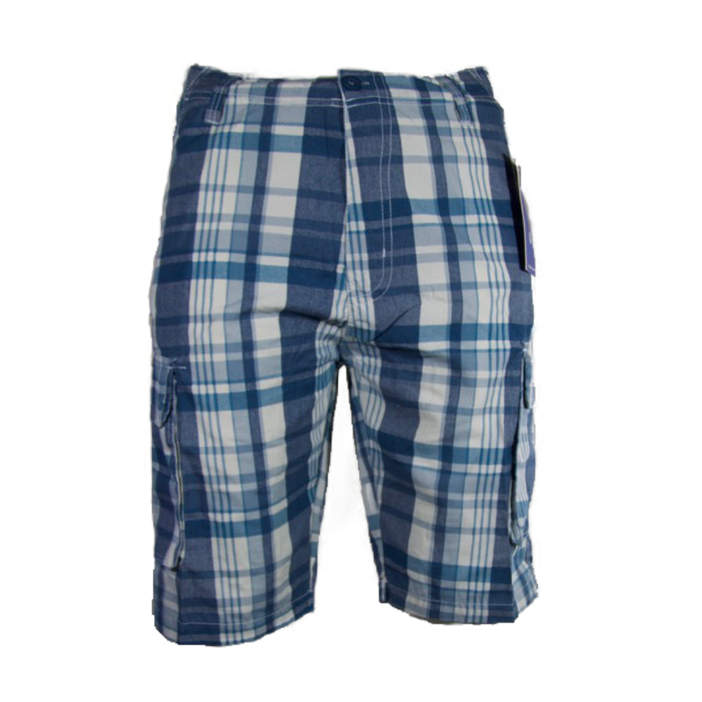 Men's plaid cargo outlet shorts