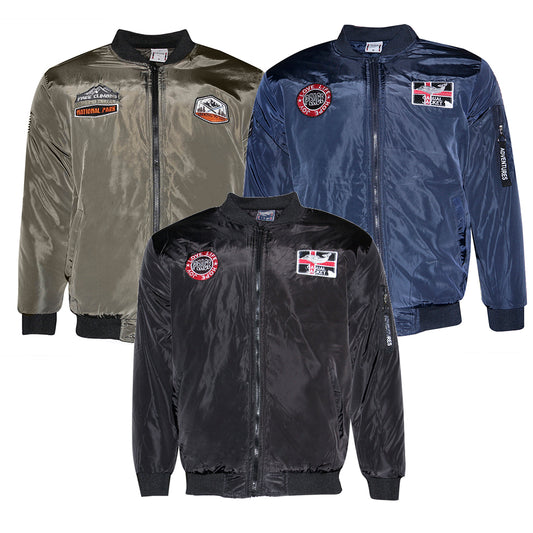 Mens Zip Bomber Jacket Side Pockets Zipper Adventures Regular Fit