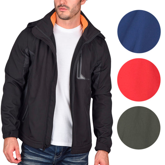 Mens Zipper Sport Jacket Water Resistant Front Zip Pockets Modern Athletic Fit