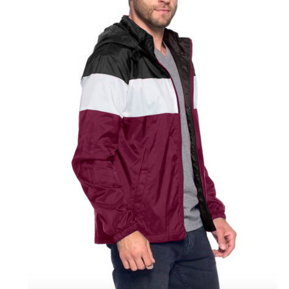 Burgundy, White and Black