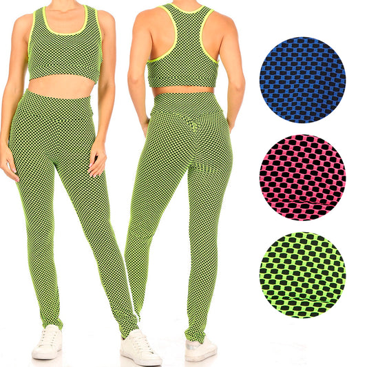 Women's Sports Bra & Butt Lift Leggings Athletic Fitness Exercise 2-Piece Set