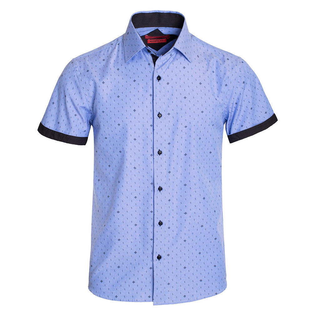 Light Blue - Navy Geometry
