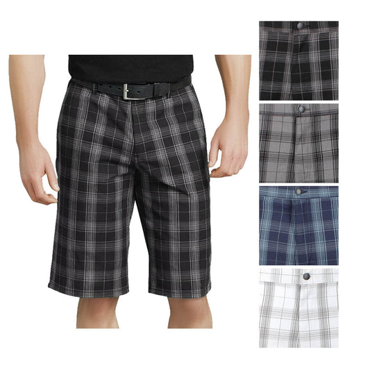 Dickies Men's Flex 13" Flat Front Flex Plaid Shorts