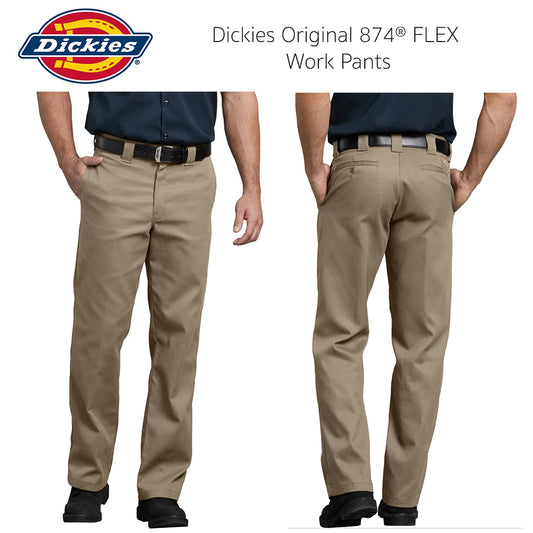 Dickies Men's 874 Flex Original Fit Desert Khaki Classic Work Pants