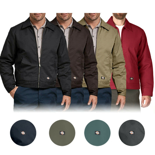 Dickies Men's TJ15 Insulated Lined Quilted Eisenhower Zip Up Work Jacket
