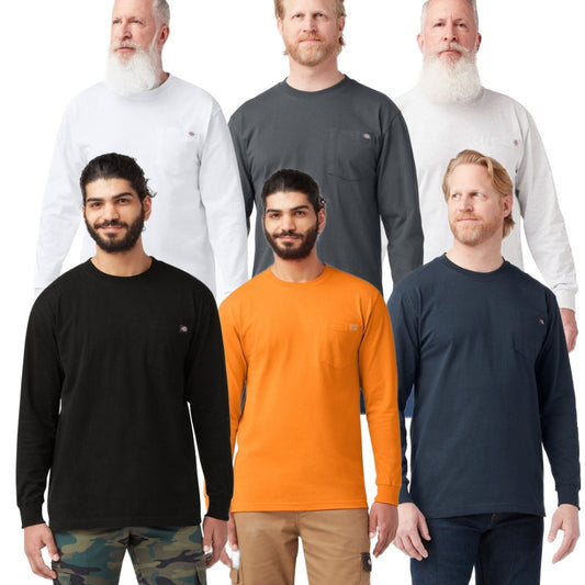 Dickies Men's T-Shirt Heavyweight Pocket Long Sleeve Relaxed Fit T-Shirt