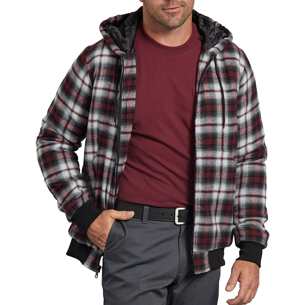 Light Grey Burgundy Plaid