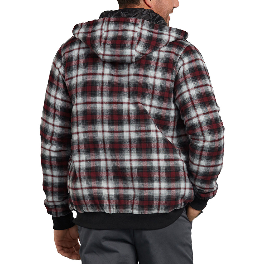 Light Grey Burgundy Plaid