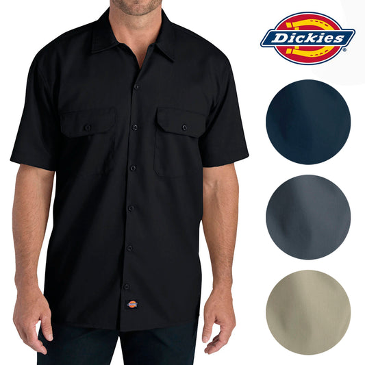 Dickies Men's WS675 Short Sleeve Flex Relaxed Fit Twill Work Shirt