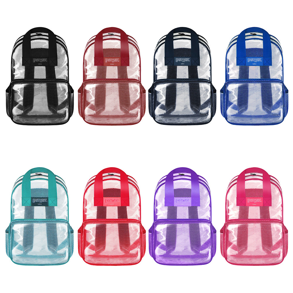 East West BC201 Transparent Plastic Mesh Backpack