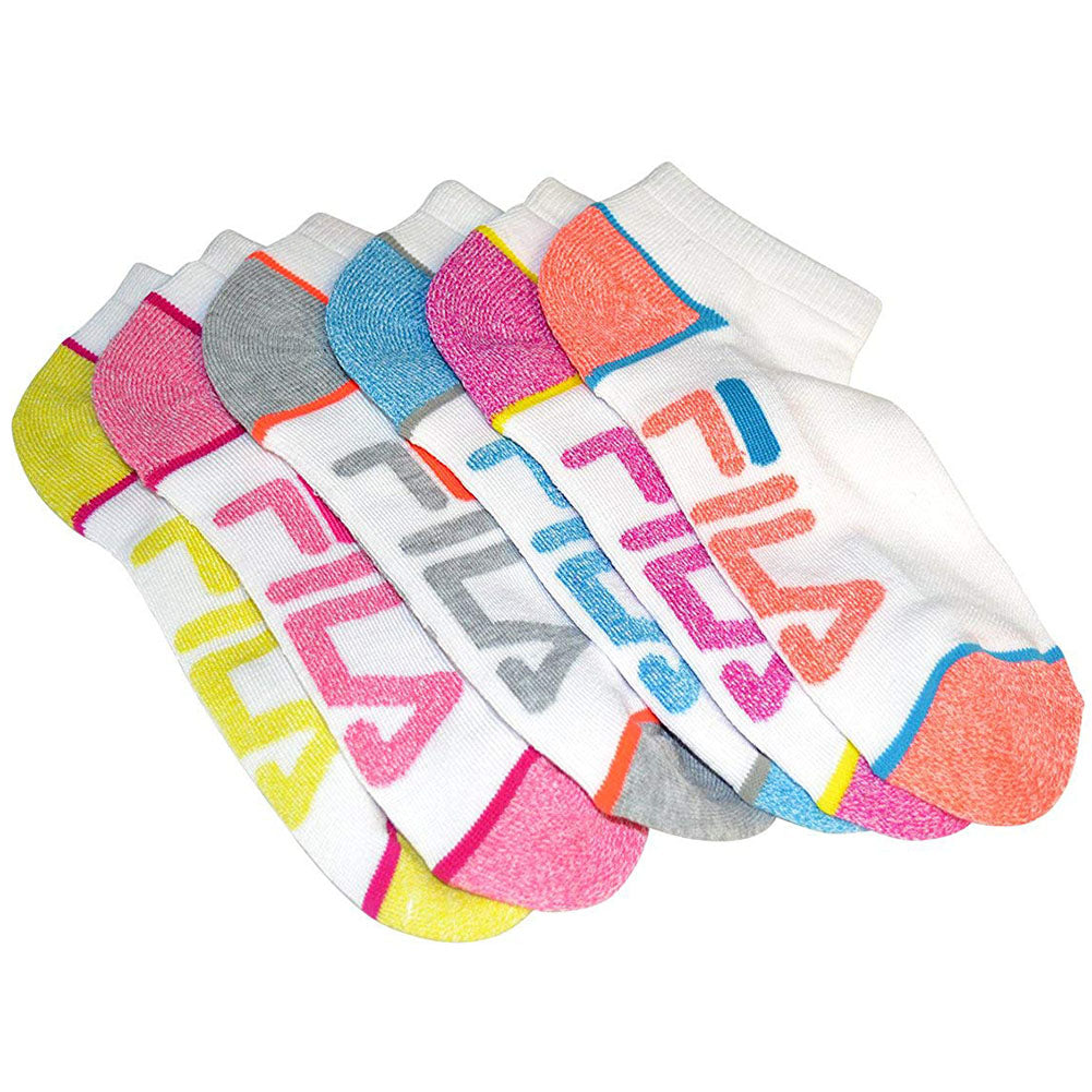 Fila Ladies 6 Pairs AbsorbDry Athletic No Show Socks