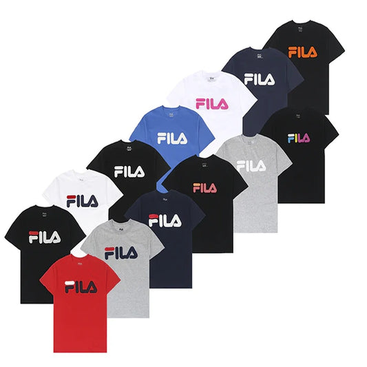Fila Men's T-Shirt Classic Logo Graphic Print Cotton Short Sleeve Tee Shirt