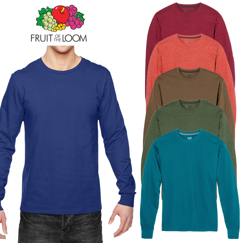 Fruit of the Loom Men's Long Sleeve Crew Neck T-Shirt