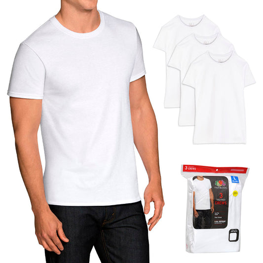 Fruit of The Loom Men's 3 Pack Dual Defense Tag-Free Crew Neck T Shirts