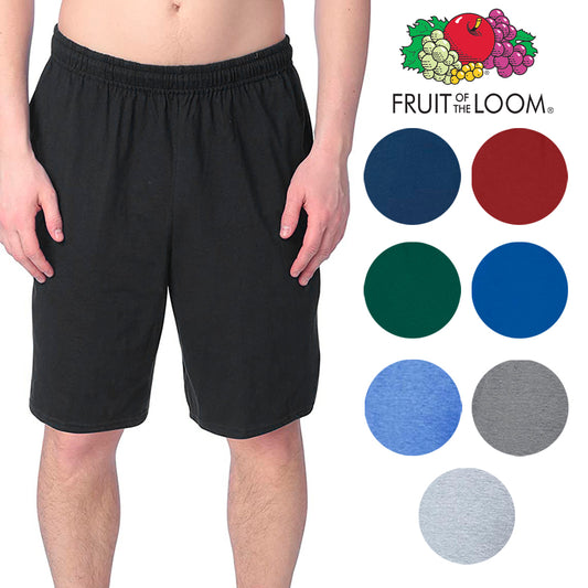 Fruit of the Loom Men's Athletic Wear 2 Pocket Drawstring Jersey Shorts