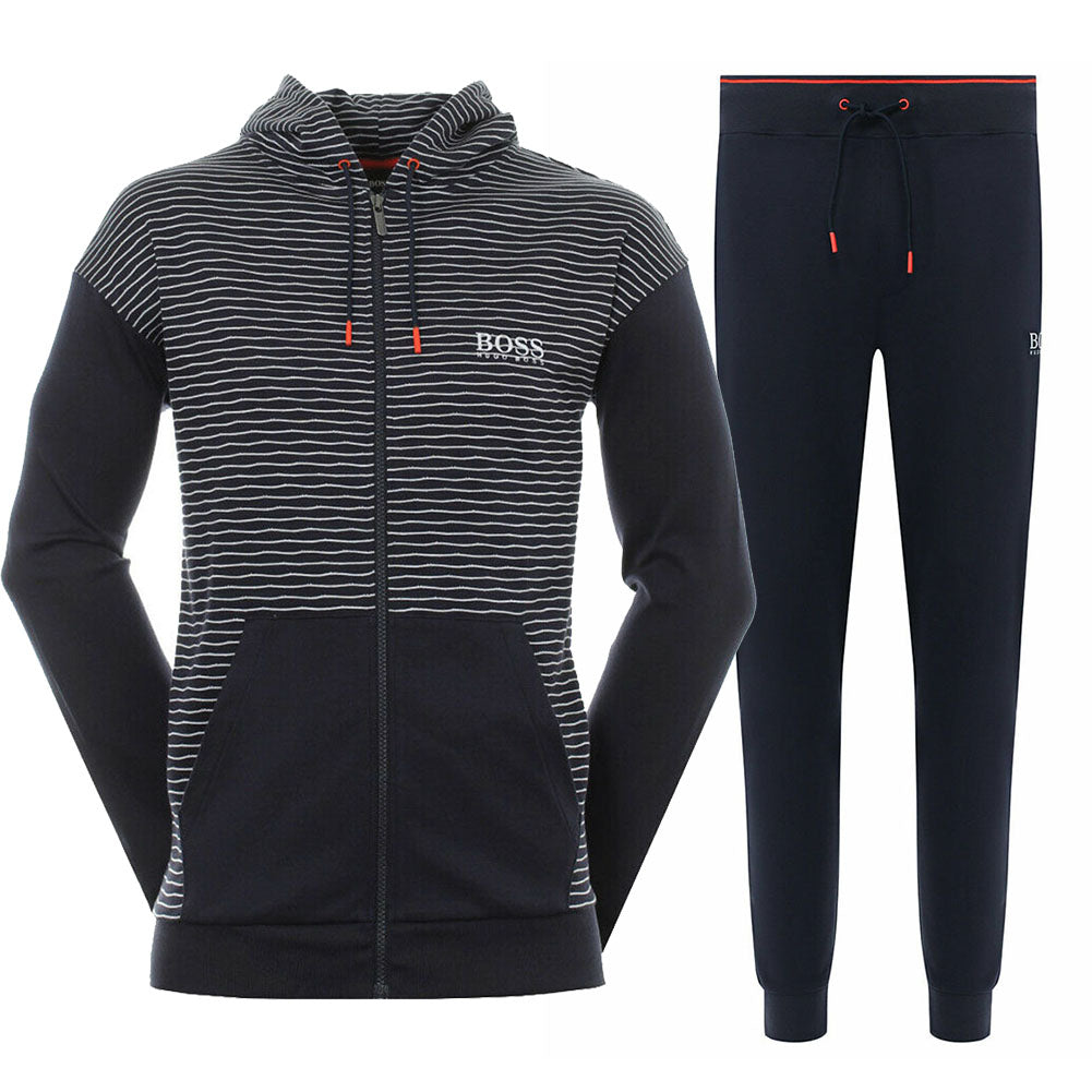 Hugo Boss Men's Athletic Sport Tracksuit Hoodie Jacket and Pants Set