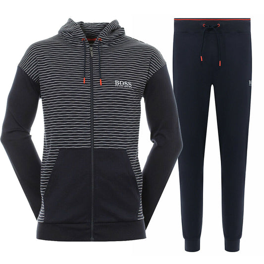 Hugo Boss Men's Athletic Sport Tracksuit Hoodie Jacket and Pants Set