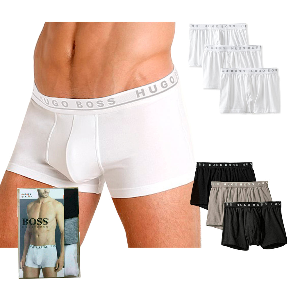 Hugo Boss Men's Boxers 3-Pack Cotton Casual Boxer Brief Trunk Underwear 50325383