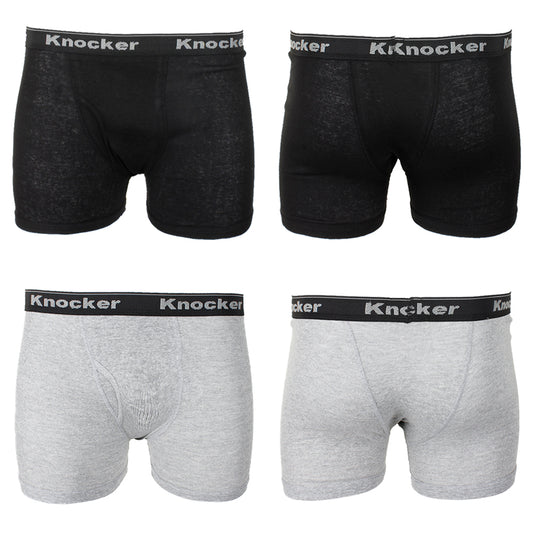 Knockers Men's 2 Pack Cotton Spandex Boxer Briefs