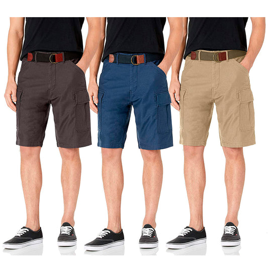 Levi's Men's Shorts Fort Cargo Casual Cotton Belted Waist Multi Pocket Shorts