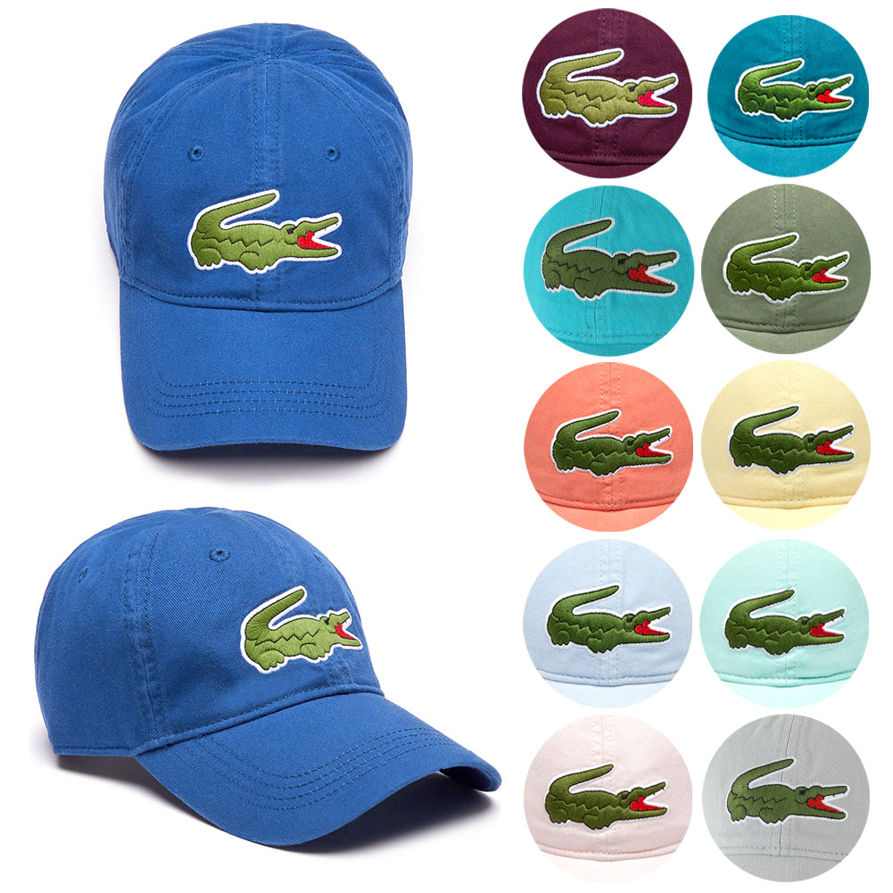 Lacoste Men's Cotton Embroidered Big Croc Logo Adjustable Hat Cap
