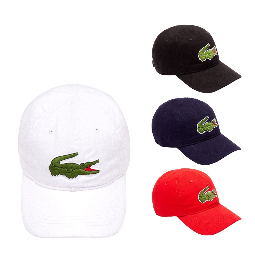 Lacoste Men's Cotton Embroidered Big Croc Logo Adjustable Hat Cap