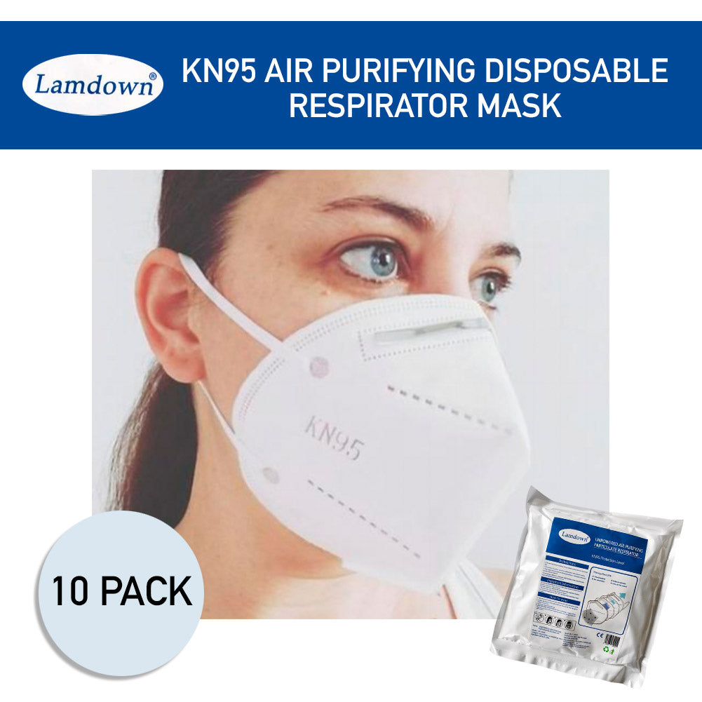 Landom 10 Pack FDA and CE Certified Air Purifying Disposable Face Masks