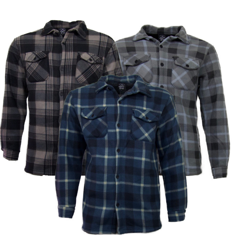 Men's Plaid Long Sleeve Shirt Button Up Plaid Comfortable Casual Flannel Shirt