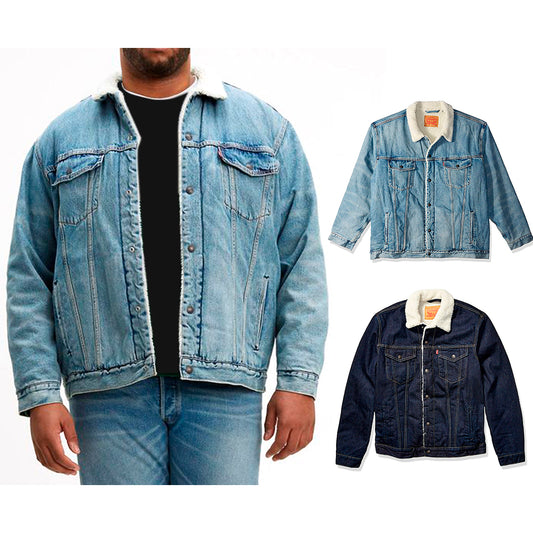 Levi's Men's Jacket Denim Sherpa Lined Insulated Trucker Denim Jacket 38487