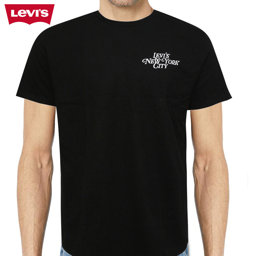 Levis Men's Short Sleeve New York City Printed Logo Crew Neck T Shirt