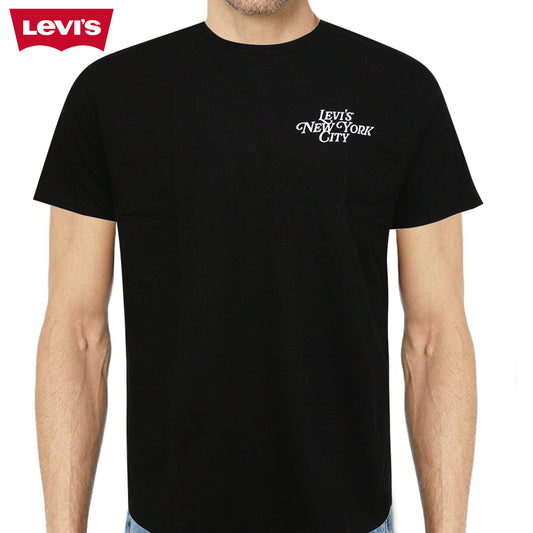 Levis Men's Short Sleeve New York City Printed Logo Crew Neck T Shirt