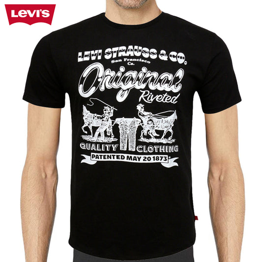 Levis Men's Short Sleeve Original Patented May 1873 Graphic Crew Neck T Shirt