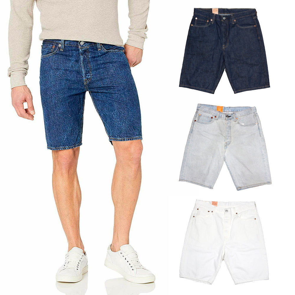 Levi's Mens 501 Jean Shorts Denim Jeans Straight Leg Button Fly 100% Cotton