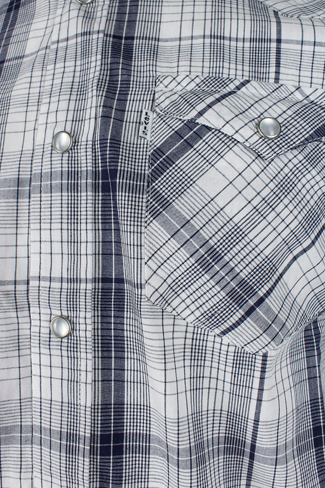 Navy White Checked