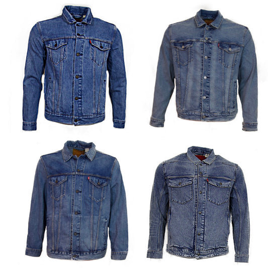 Levi's Men's Denim Jean Jacket Premium Trucker Style Long Sleeve Button Up Coat