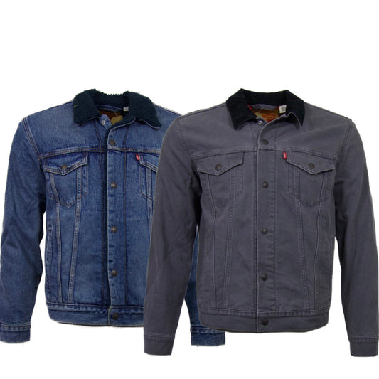 Levi's Men's Sherpa Lined Jean Jacket Trucker Style Insulated Button Up Coat