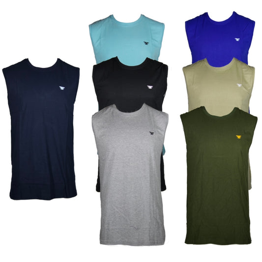 Men's Tank Top T-Shirt Casual Summer Sleeveless Solid Color Gym Muscle Shirt