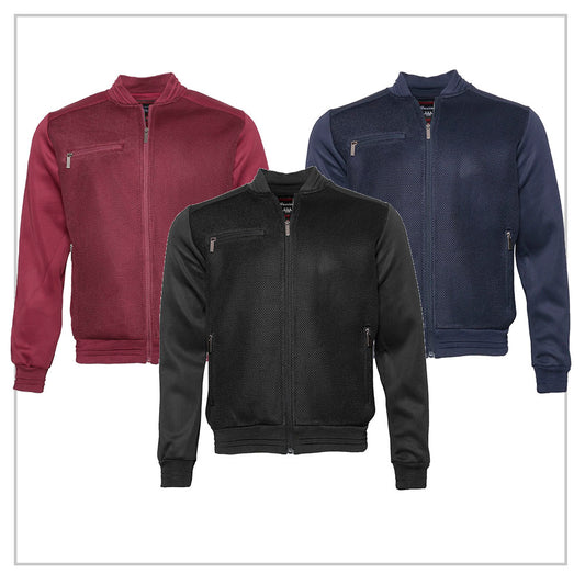Mens Bomber Varsity Jacket Lightweight Mesh Zip Up Fall Winter Casual Fit