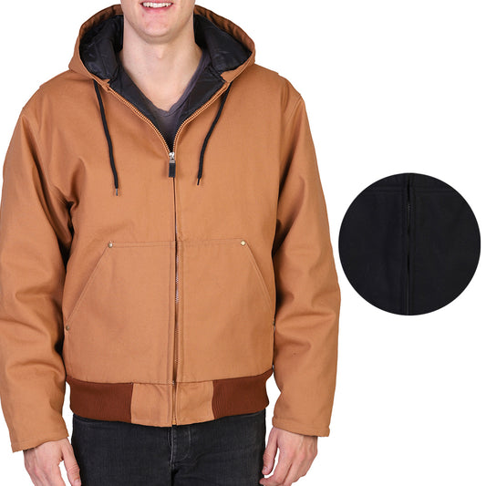 Maxxsel Men's Zip Up Front Pocket Hooded Jacket