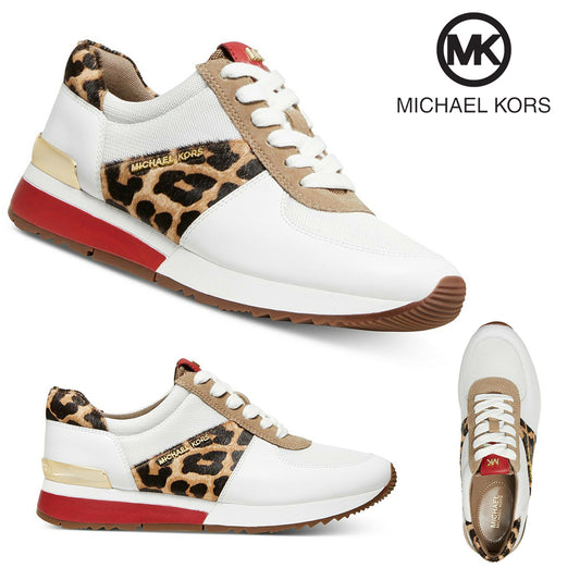 Michael Kors Ladies Allie Trainer Leather Sneakers Shoes